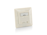 125772 Wall Plate 80x80 Cat.6A Flush Mount; pure white.