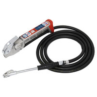Sealey SA37/95 Tyre Inflator 2.5m Hose with Twin Clip-On Connector