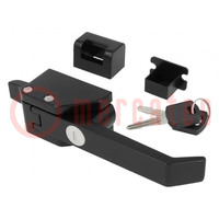 Lock; with patent insert; zinc and aluminium alloy; 124.6mm