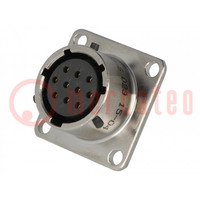 Connector: circular; socket; PIN: 10; female; soldering; PT/451