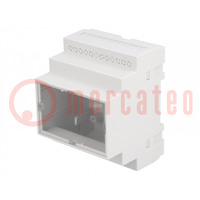 Behuizing: op DIN-rail; Y: 90mm; X: 70mm; Z: 65mm; ABS; grijs; UL94V-0