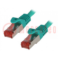 Patch cord; S/FTP; 6; Line; Cu; LSZH; grün; 1,5m; 27AWG