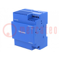 Power supply: switched-mode; for DIN rail; 100W; 24VDC; 3.67A