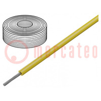 Wire; SiF; 1x0.25mm2; stranded; Cu; silicone; yellow; -60÷180°C
