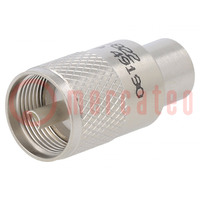 Plug; UHF (PL-259); male; straight; soldering; for cable; PTFE