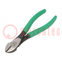 Pliers; side,cutting; handles with plastic grips; 160mm
