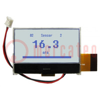 Display: LCD; grafisch; 128x64; COG,STN Positive; grijs; LED; 3VDC