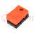 Switch: keypad; Pos: 2; SPST-NO; 0.05A/24VDC; orange; LED; red; THT