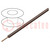 Wire; 0.2mm2; solid; Cu; PVC; brown; 60V; 100m; 1x0.2mm2
