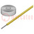 Wire; SiF; 1x0.25mm2; stranded; Cu; silicone; yellow; -60÷180°C