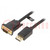 Kabel; D-Sub 15pin HD Stecker,Displayport Stecker; 5m; schwarz