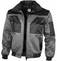 Qualitex Pilotjacke mit Teddyfutter 1000 Gr. M grau/schwarz