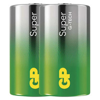 Bateria alkaliczna, LR20, LR20, 1.5V, GP, Folia, 2-pack, SUPER, ogniwo format D