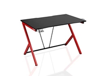 NITRO CONCEPTS D12 GAMING DESK - SCHWARZ/ROT NOIR