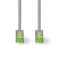 CÂBLE RÉSEAU CAT 8.1 | S/FTP | RJ45 MALE | RJ45 MALE | 15.0 M | ROND | LSZH | GRIS | LABEL NEDIS