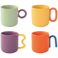 EASY LIFE COFFRET 4 MUGS 35 CL EN PORCELAINE CREATIVE COLORE 1220498