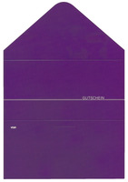 Gutschein; 18x9 cm (BxH); lila; rechteckig; 25 Stk/Pck