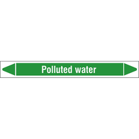 Brady POLLUTED WATER 450X52CARD-T1-P03 selbstklebendes Etikett Rechteck Permanent Grün, Weiß