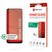 Displex Smart Glass (9H) für Oppo A54/A74 5G, Montagesticker, unzerbrechlich