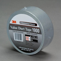 3M 1900SI50 duct tape Geschikt voor gebruik binnen 50 m Rubber Zilver