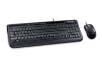 Microsoft Wired Desktop 600 Tastatur Maus enthalten USB QWERTY UK Englisch Schwarz