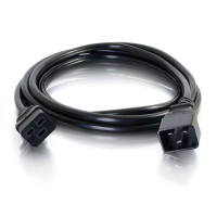 C2G Cbl/3m IEC 60320 C19-C20 Pwr Ext. Cord Zwart C19 stekker C20 stekker