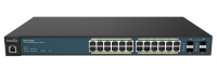 EnGenius EWS7928FP commutateur réseau Géré L2 Gigabit Ethernet (10/100/1000) Connexion Ethernet, supportant l'alimentation via ce port (PoE) 1U Noir