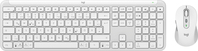 Logitech MK950 Signature Slim Tastatur Maus enthalten RF Wireless + Bluetooth QWERTZ Deutsch Graphit, Weiß