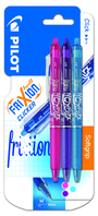 Pilot FriXion Ball Clicker Retractable gel pen Blue, Pink, Purple 3 pc(s)