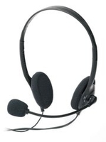 Ednet Stereo PC Headset mit Lautstärkeregler Kabellänge 1,8m