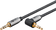 Goobay 65277 kabel audio 0,5 m 3.5mm TRS Czarny, Srebrny
