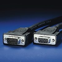 ROLINE VGA cable HD15 M/F, 6.0m, extension, Quality VGA-Kabel 6 m