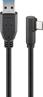 Goobay 66500 câble USB 0,5 m USB 3.2 Gen 1 (3.1 Gen 1) USB A USB C Noir