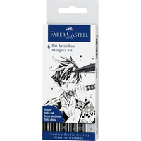 Faber-Castell 167124 kalligrafiepen Zwart 6 stuk(s)