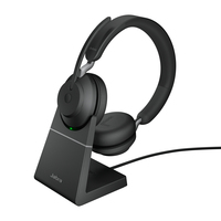 Jabra Evolve2 65, UC Stereo Zestaw słuchawkowy Bezprzewodowy Opaska na głowę Biuro/centrum telefoniczne USB Typu-A Bluetooth Czarny