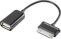 Renkforce RF-4080786 mobiltelefon kábel Fekete USB A Samsung 30-pin