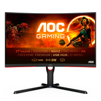 AOC C27G3U/BK pantalla para PC 68,6 cm (27") 1920 x 1080 Pixeles Full HD LED Negro, Rojo