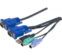 Dexlan 066305 toetsenbord-video-muis (kvm) kabel Zwart 5 m