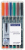 Staedtler 317 WP6 permanente marker Zwart, Blauw, Bruin, Groen, Oranje, Rood 6 stuk(s)
