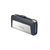 SanDisk Drive USB Ganda Ultra Tipe-C 256 GB USB flash meghajtó USB Type-A / USB Type-C 3.2 Gen 1 (3.1 Gen 1) Szürke, Ezüst