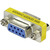 Renkforce RF-4230660 cambiador de género para cable D-Sub 9-pin Metálico, Amarillo
