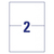 Avery LR3655-10 etiqueta autoadhesiva Rectángulo Permanente Blanco 20 pieza(s)