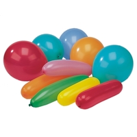 10 Luftballons farbig sortiert "verschiedene Formen" von PAPSTAR Luftballons