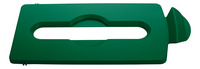 Abfalleimerzubehör Slim Jim® Recyclingstation, Papierschlitzdeckel, grün