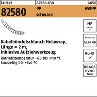 ART 82580 Kabelbündelschlauch Helawrap PP schwarz 16 x 2000 VE=S