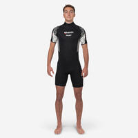 Men’s Neoprene Diving Shorty Reef 2.5mm Black/grey - XL