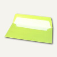 Rössler Briefumschläge mit Seidenfutter DL, 100g/m², maigrün gerippt
