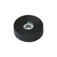 Gummierter Neodym-Magnet Ø22x6mm, mit zylindrischer Senkung, schwarz