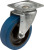 Produkt Bild von Lenkrolle Stahl Oberplatte 100mm Rad Blau Elastic Gummi. Traglast 160Kg