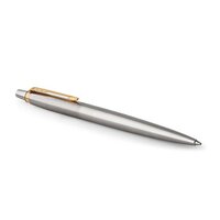 Parker Jotter Ballpoint Pen Stainless Steel/Gold Barrel Blue Ink Gift Box